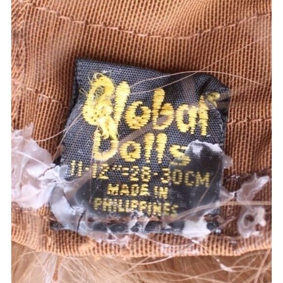 Global Dolls Baby Doll Wig Auburn Braided with Ribbon Size 11-12" Vintage NOS - Picture 10 of 10